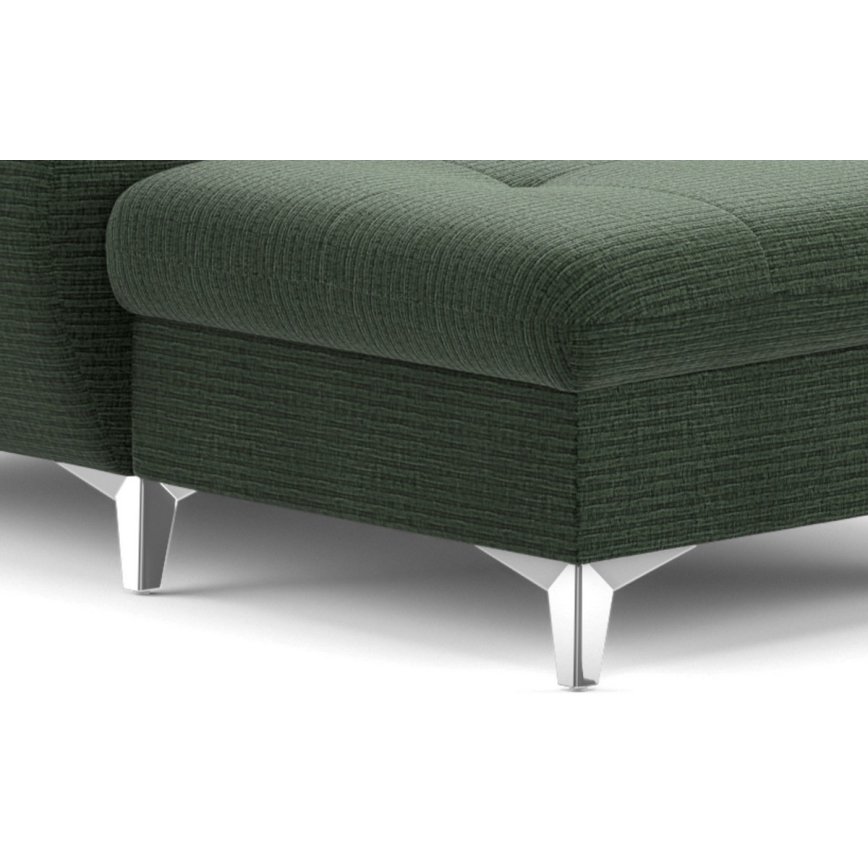Eck-Schlafsofa mit Stauraum in U-Form CATANIA, rechts, grün