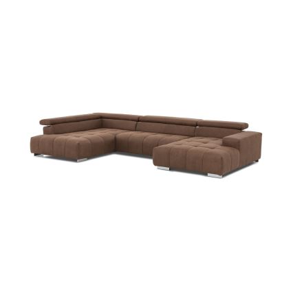 Ecksofa in U-Form TROPEA links braun