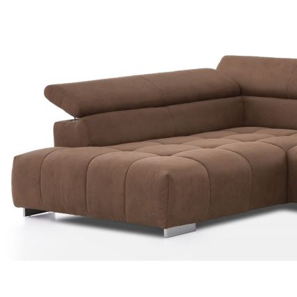Ecksofa in U-Form TROPEA links braun