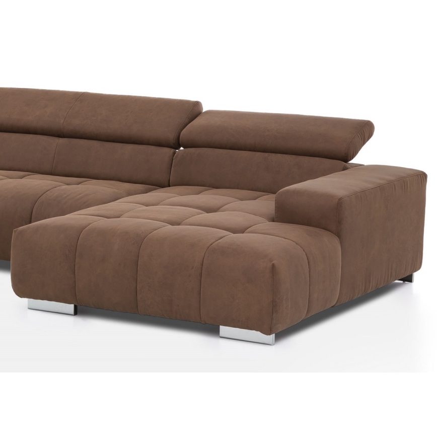 Ecksofa in U-Form TROPEA links braun