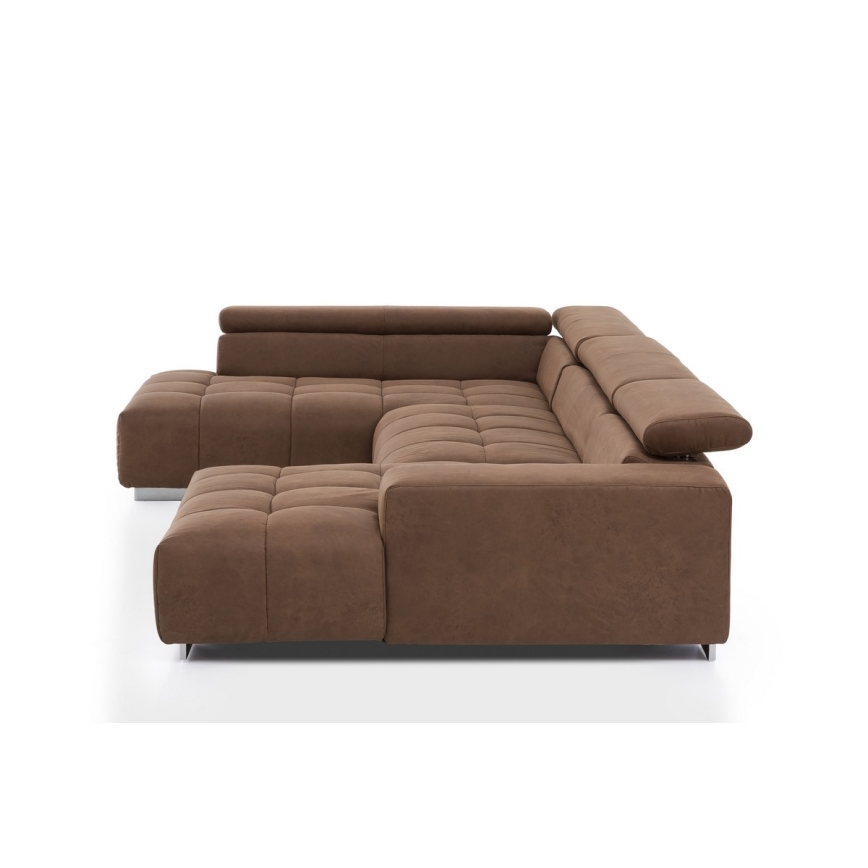 Ecksofa in U-Form TROPEA links braun