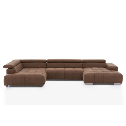 Ecksofa in U-Form TROPEA links braun