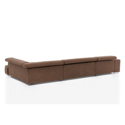 Ecksofa in U-Form TROPEA, rechts, braun