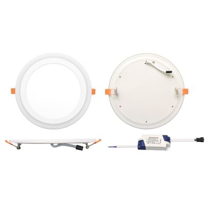 LED Einbauleuchte DUO LED/12W/230V + LED/4W