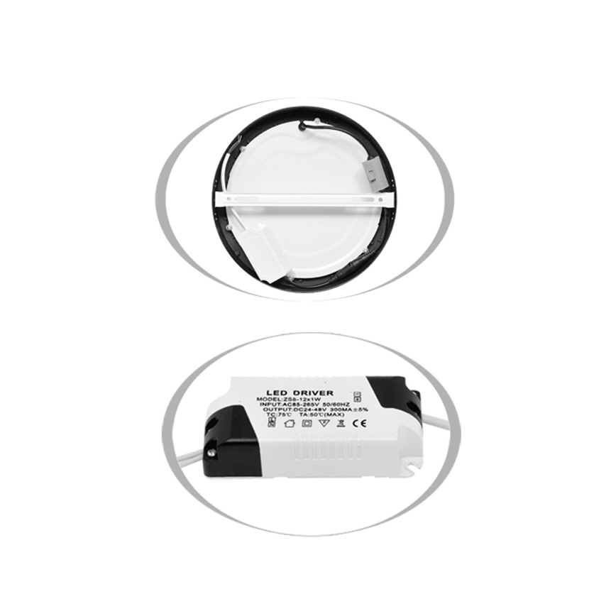 LED-Deckenleuchte LADA LED/18W/230V 3000/4000/6000K d 22 cm schwarz
