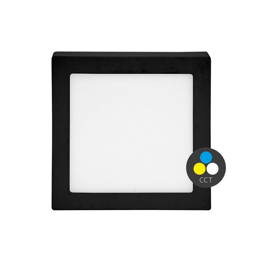 LED-Deckenleuchte RAFA LED/12W/230V 3000/4000/6000K 17x17 cm schwarz