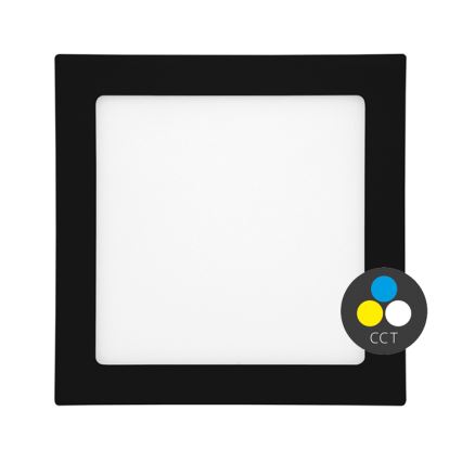 LED-Einbauleuchte für Badezimmer RAFA LED/12W/230V 3000/4000/6000K 17x17 cm IP44 schwarz