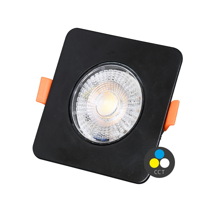 Dimmbare LED-Einbauleuchte KENT LED/3/5/7W/230V3000/4000/6000K 9x9 cm schwarz