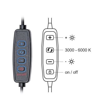 Dimmbare LED-Tischlampe LIPA LED/10W/230V 3000-6000K weiß