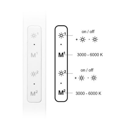 Dimmbare LED-Tischleuchte SPACE LED/8W + LED/11W/230V 3000-6000K weiß