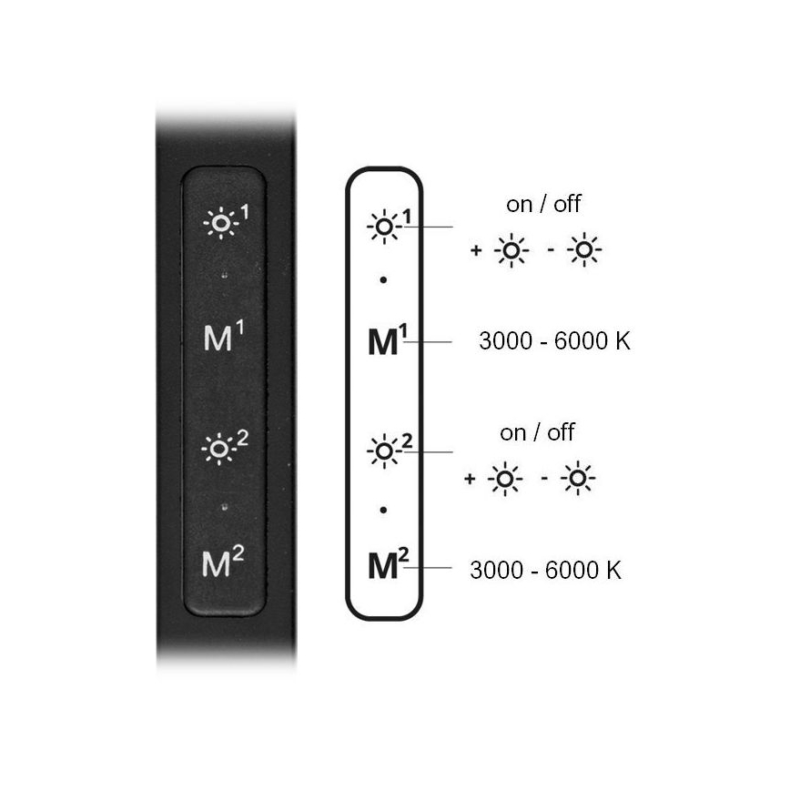 Dimmbare LED-Tischleuchte SPACE LED/8W + LED/11W/230V 3000-6000K schwarz