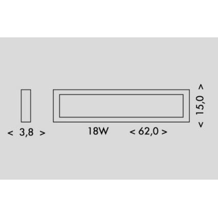 LED-Deckenleuchte PILO LED/18W/230V 4100K 62 cm weiß