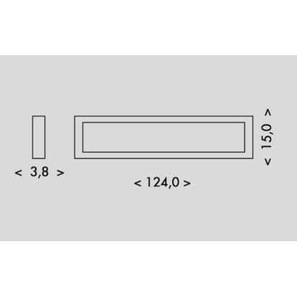 LED-Deckenleuchte PILO LED/36W/230V 4100K 124 cm schwarz