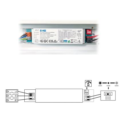 LED-Leuchtstofflampe VELO LED/24/32/40W/230V 3000/4000/6000K 120 cm weiß