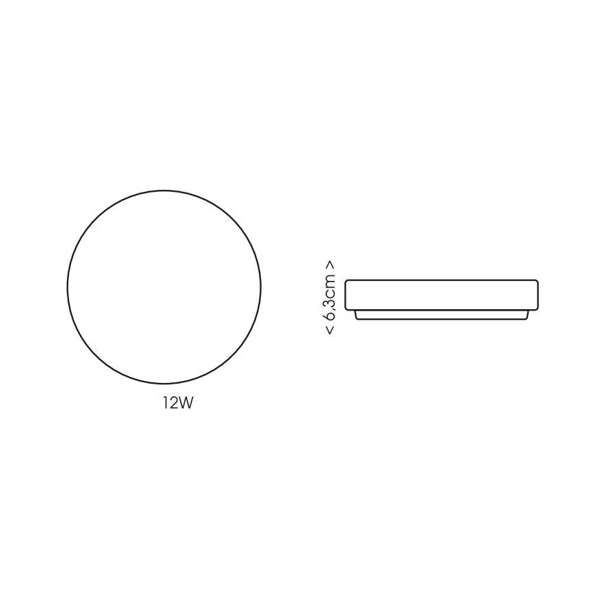 LED-Deckenleuchte für Badezimmer LIRA LED/12W/230V 4000K d 24 cm IP44