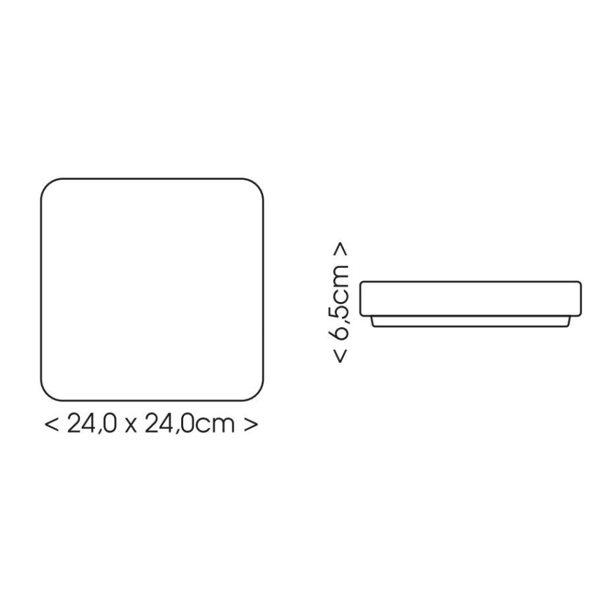 LED-Deckenleuchte für Badezimmer LUKY LED/12W/230V 4000K 24x24 cm IP44