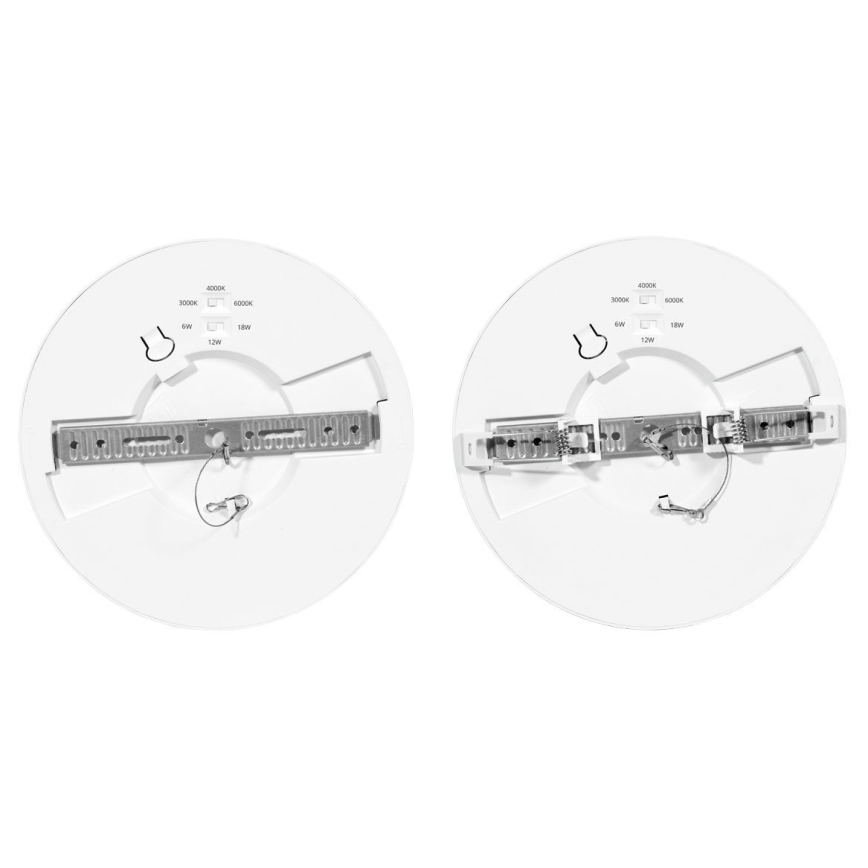 Dimmbares LED-Panel LEXA LED/6/12/18W/230V 3000/4000/6000K d 22,5 cm weiß