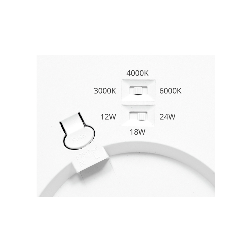 Dimmbares LED-Panel LEXA LED/12/18/24W/230V 3000/4000/6000K d 30 cm weiß
