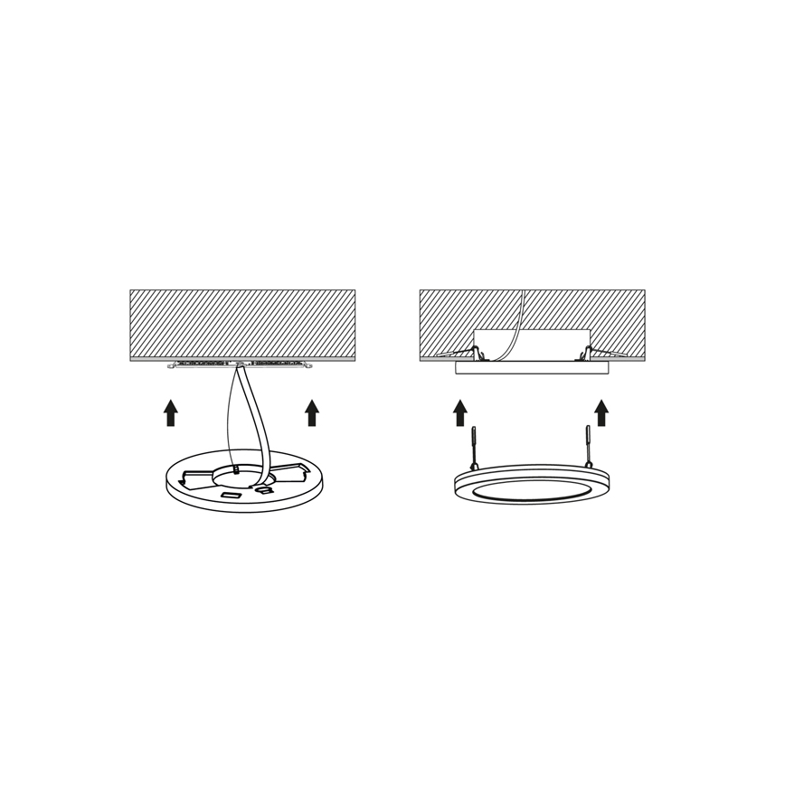 Dimmbares LED-Panel LEXA LED/12/18/24W/230V 3000/4000/6000K d 30 cm weiß