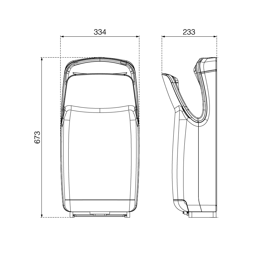 EcoStep 10005 - Handtrockner R1.1 750/1000W/230V perlmuttweiß