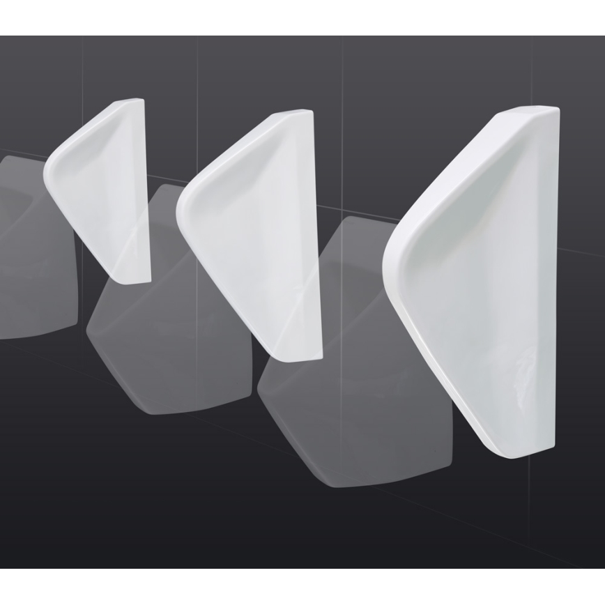 EcoStep 33001 - Urinal-Trennwand 57,5x36 cm Keramik/weiß