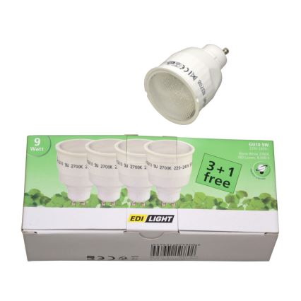 SADA 4x úsporná žárovka GU10/9W/230V - Eglo 10969