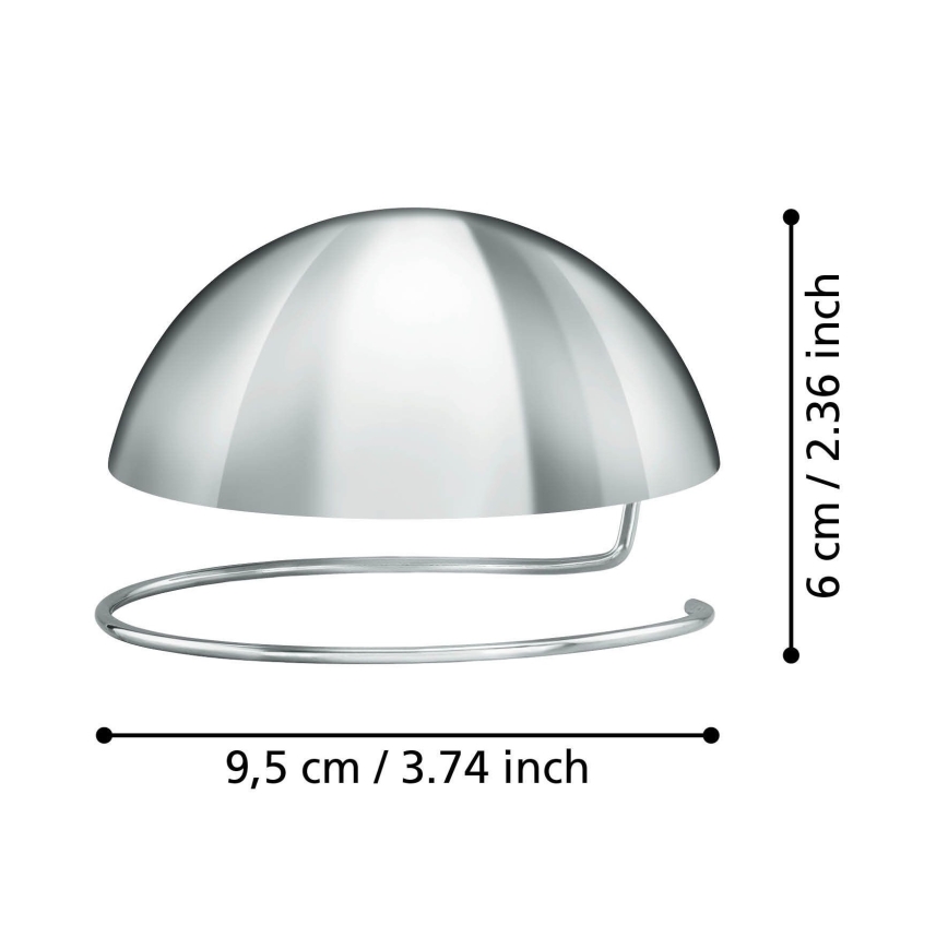 Eglo 11907 - Dekorative Kugelkappe für Leuchtmittel G95 glänzendes Chrom