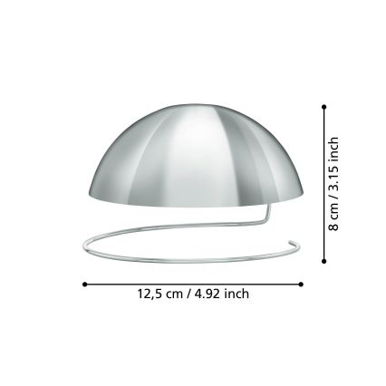 Eglo 11908 - Dekorative Kugelkappe für Leuchtmittel G125 glänzendes Chrom