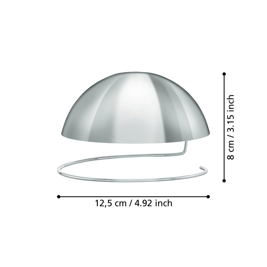 Eglo 11908 - Dekorative Kugelkappe für Leuchtmittel G125 glänzendes Chrom