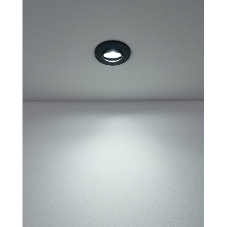 Eglo - 10er-Set LED-Einbauleuchten LED/4,9W/230V 2700/4000/6500K Ø 9 cm schwarz