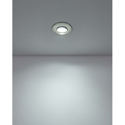 Eglo - Set 10× LED-Einbauleuchten LED/4,9W/230V 2700/4000/6500K Ø 9 cm matt-chrom