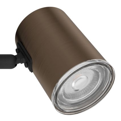 Eglo - Badezimmer-Wandspot 1xGU10/5W/230V IP44 schwarz/braun