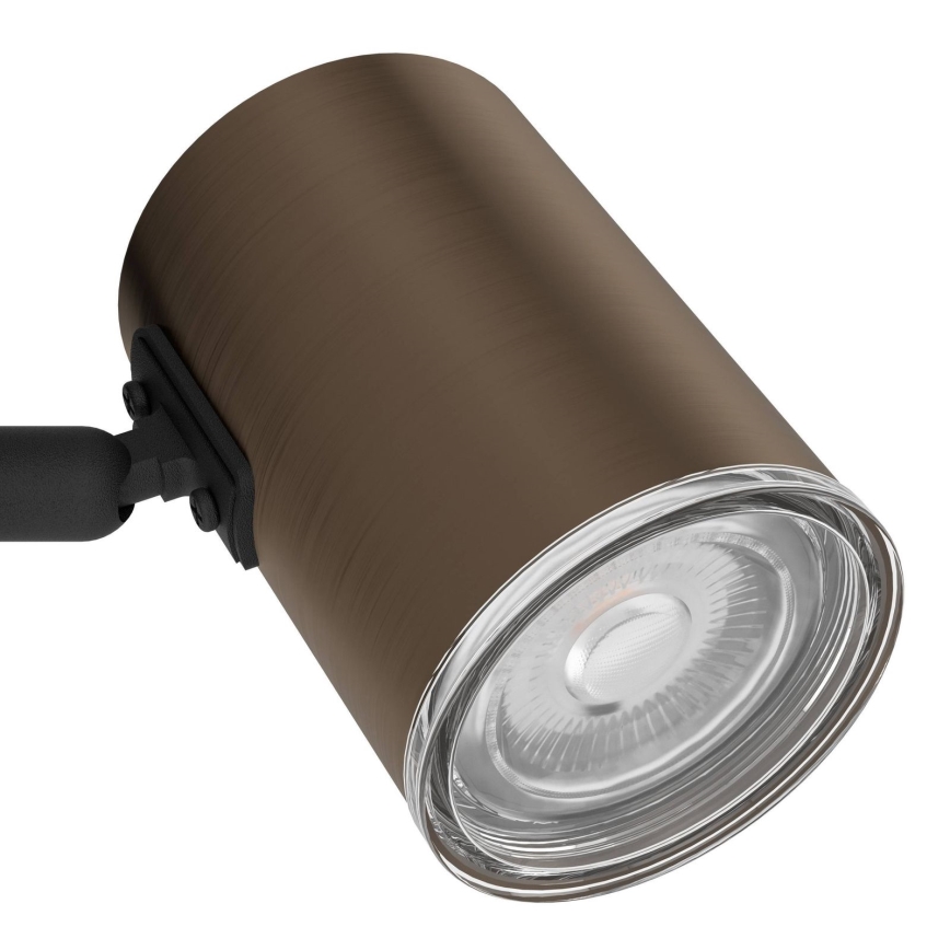 Eglo - Badezimmer-Wandspot 1xGU10/5W/230V IP44 schwarz/braun