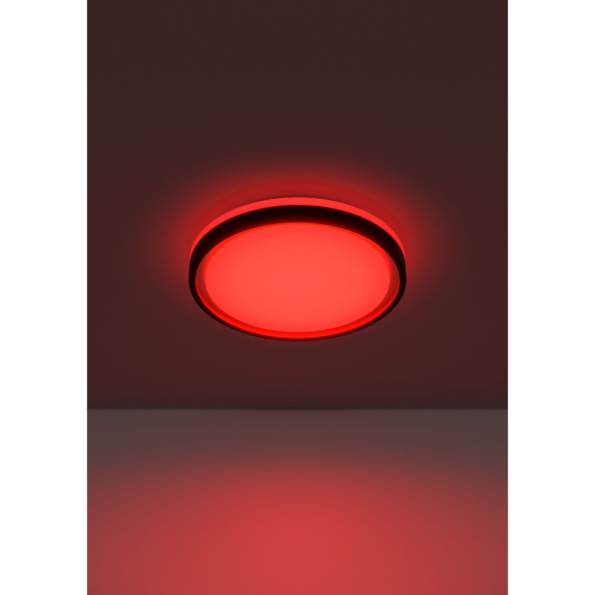 Eglo 300684 - dimmbare LED-RGBW-Deckenleuchte MALERAMARA-Z LED/14W/230V 2700-6500K Ø 35,7 cm schwarz/gold + Fernbedienung