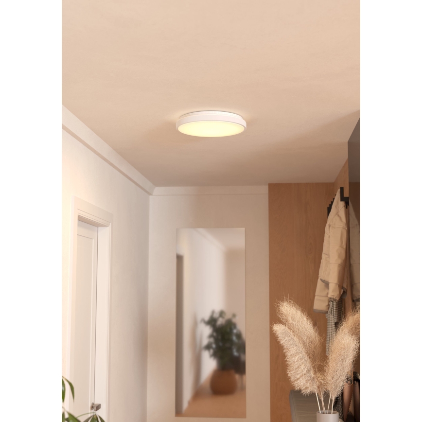 Eglo 300689 - LED RGBW dimmbare Deckenleuchte MONTARELLINO-Z LED/18,5W/230V 2700-6500K Ø 38,7 cm weiß + Fernbedienung