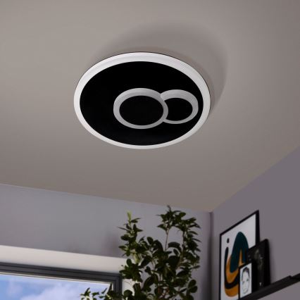 Eglo - LED Deckenleuchte LED/7,8W/230V Ø 20 cm schwarz