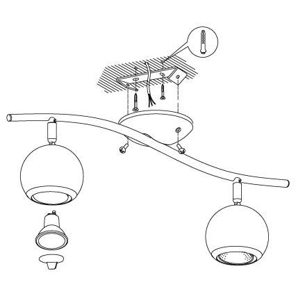 Eglo - LED Spotlight 2xGU10/3W LED