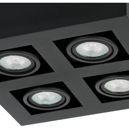Eglo 31065 - LED-Spotleuchte MENDOZA 4xLED/4,7W/230V 3000K schwarz
