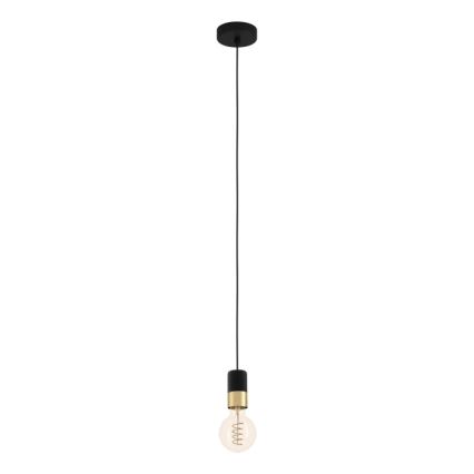 Eglo - Hängeleuchte an Kabel 1xE27/40W/230V schwarz/gold