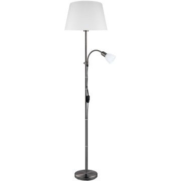 Eglo 31178 - Stehleuchte ALMACEN 1xE27/60W/230V + 1xE14/25W schwarz/weiß