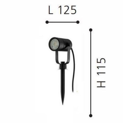 Eglo 31374 - Dimmbare LED-RGBW-Außenleuchte NEMA-Z 1xGU10/5W/230V 2700-6500K IP65 schwarz