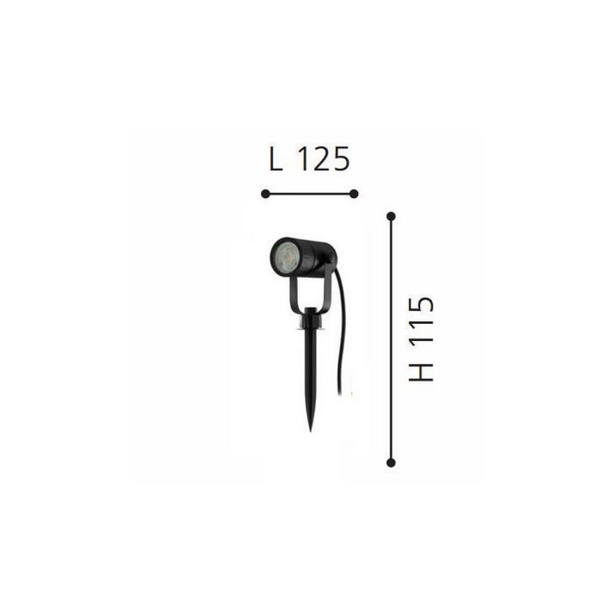 Eglo 31374 - Dimmbare LED-RGBW-Außenleuchte NEMA-Z 1xGU10/5W/230V 2700-6500K IP65 schwarz