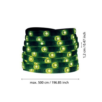 Eglo 31409 - Dimmbarer LED-RGBW-Streifen 5m LED/11W/12/230V 2700-6500K