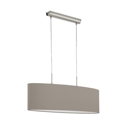 Eglo - Hängeleuchte 2xE27/60W/230V taupe
