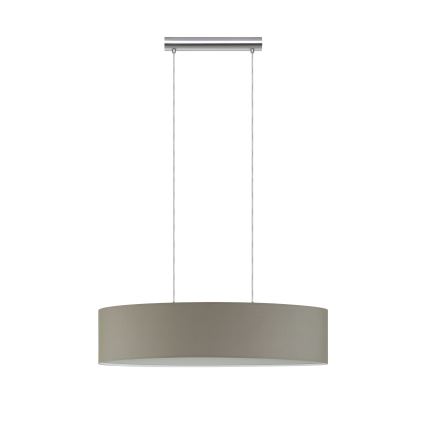 Eglo - Hängeleuchte an Kabel 2xE27/60W/230V Taupe