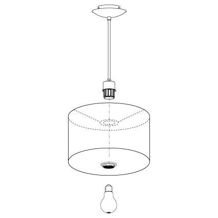 Eglo - Kronleuchter am Kabel 1xE27/60W/230V