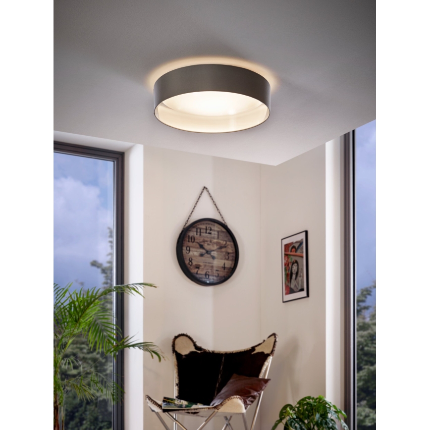 Eglo 31623 - LED-Deckenleuchte MASERLO LED/16W/230V 3000K Ø 40,5 cm grau/silber