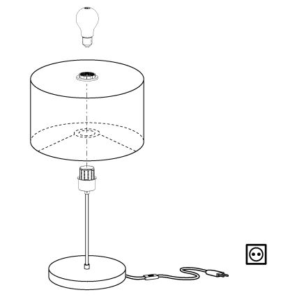 Eglo - Tischlampe 1xE27/60W/230V