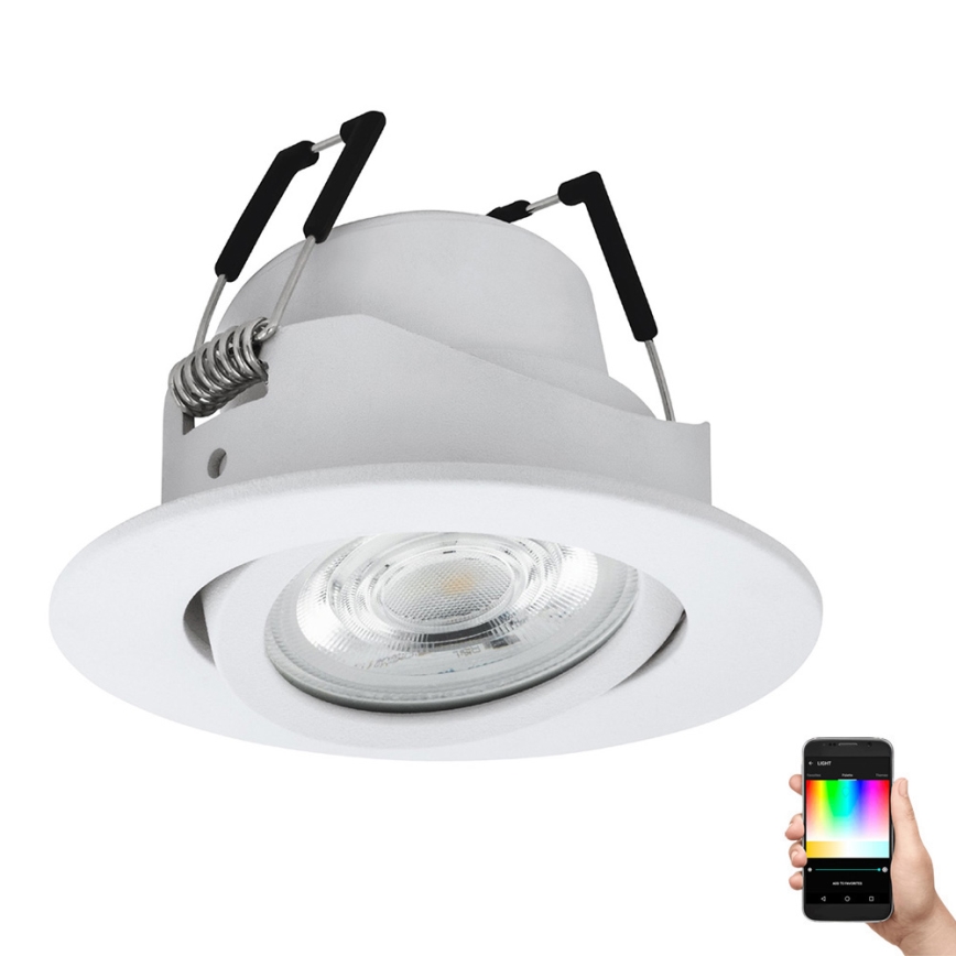 Eglo 31696 - LED-RGBW- Dimmbare Einbauleuchte SALICETO-Z LED/4,7W/230V 2700-6500K weiß