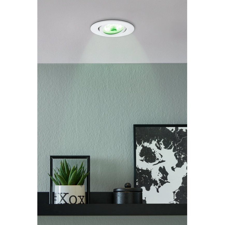 Eglo 31696 - LED-RGBW- Dimmbare Einbauleuchte SALICETO-Z LED/4,7W/230V 2700-6500K weiß